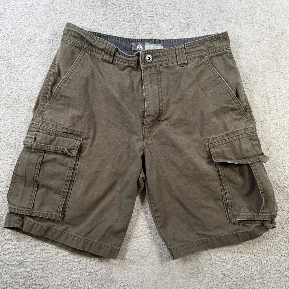 Nike ACG Shorts Mens 30 Green Cargo Cotton Hiking Trail Gorpcore Outdoor 9